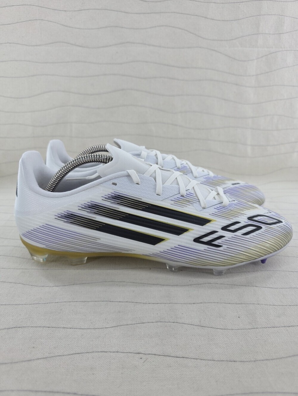 Adidas Mens F50 League FG/MG White Soccer Football Cleats Shoes JI0005 Sz 10 NEW